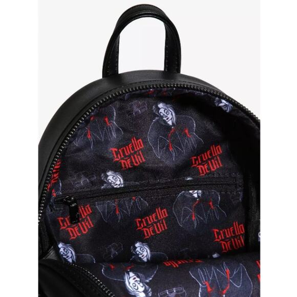 Loungefly Disney 101 Dalmatians Cruella Figural Mini Backpack | NWT main image 6